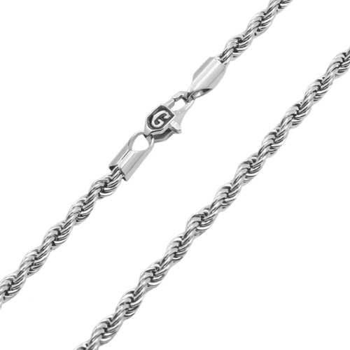 4mm Rope Chain in White Gold