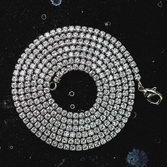 20" Micro Tennis Necklace in White Gold