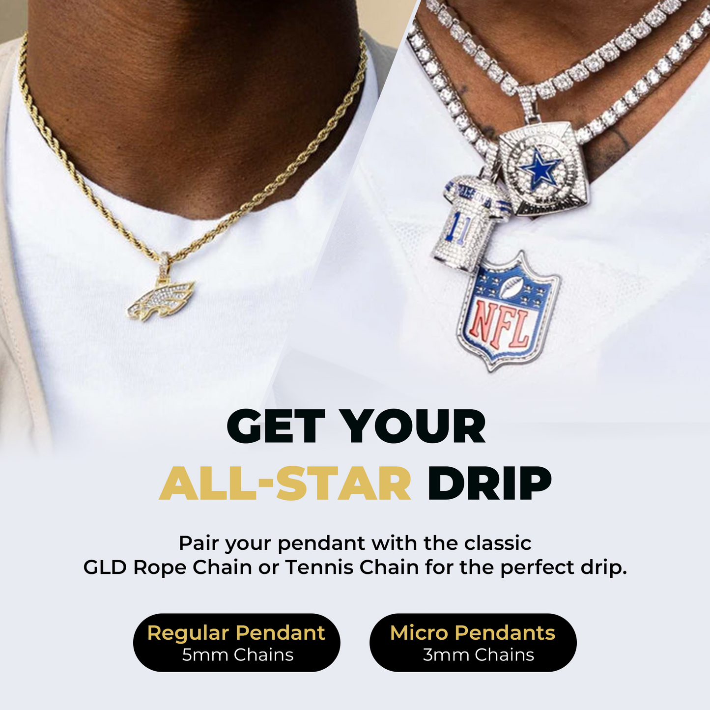 Buffalo Bills Official NFL Micro Logo Pendant - Yellow Gold