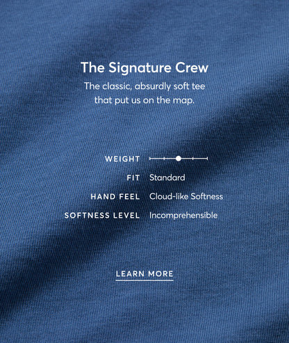 Women's Signature Crew in Faded Navy