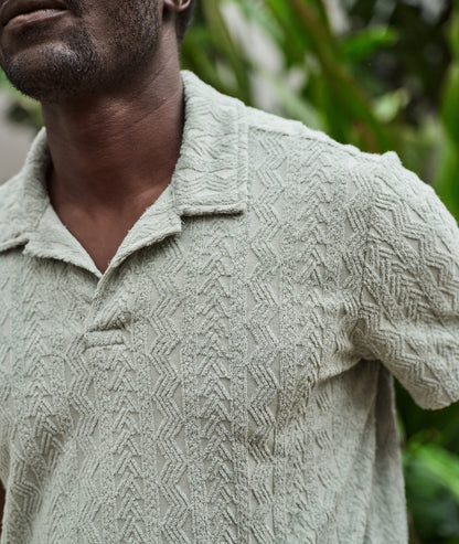 Textured Terry Polo