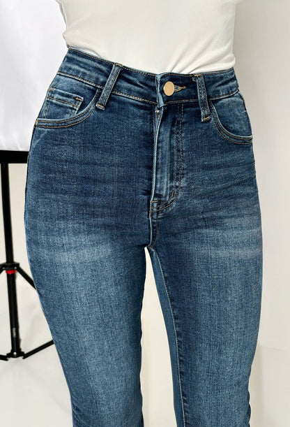 Amelie Mid Blue Stretch Push Up Skinny Jeans